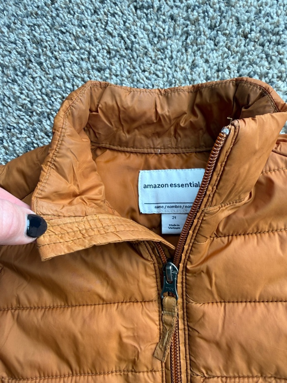 Amazon Essentials Kids Quilted Puffer Jacket - Rust - Picture 3 of 4